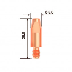FUBAG Контактный наконечник M6х28 мм ECU D=0.6 мм (10 шт.)