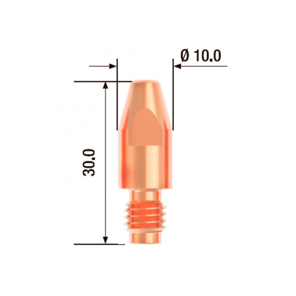 FUBAG Контактный наконечник M8х30 мм ECU D=1.4 мм (10 шт.)